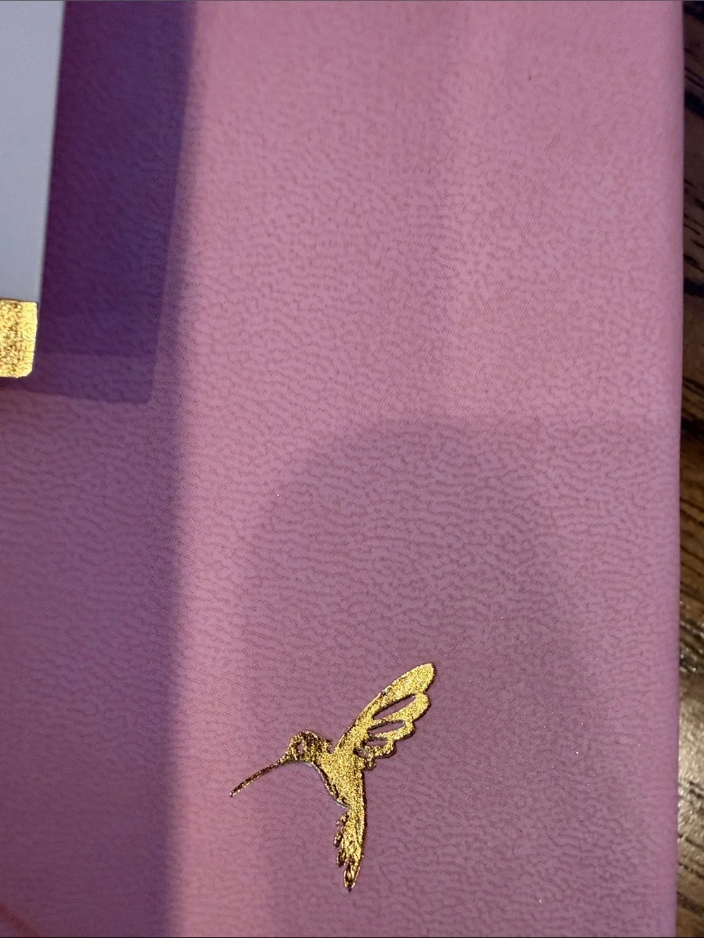 Papyrus Blush Pink Faux Leather Journal with Gold Accent